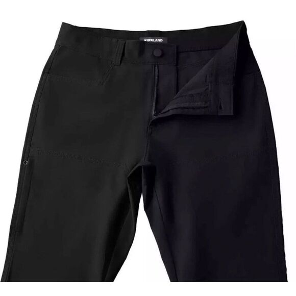 NWT KIRKLAND SIGNATURE Men’s Stretch Tech Pant 32x34 Black Zip Pockets Comfort - Picture 15 of 15